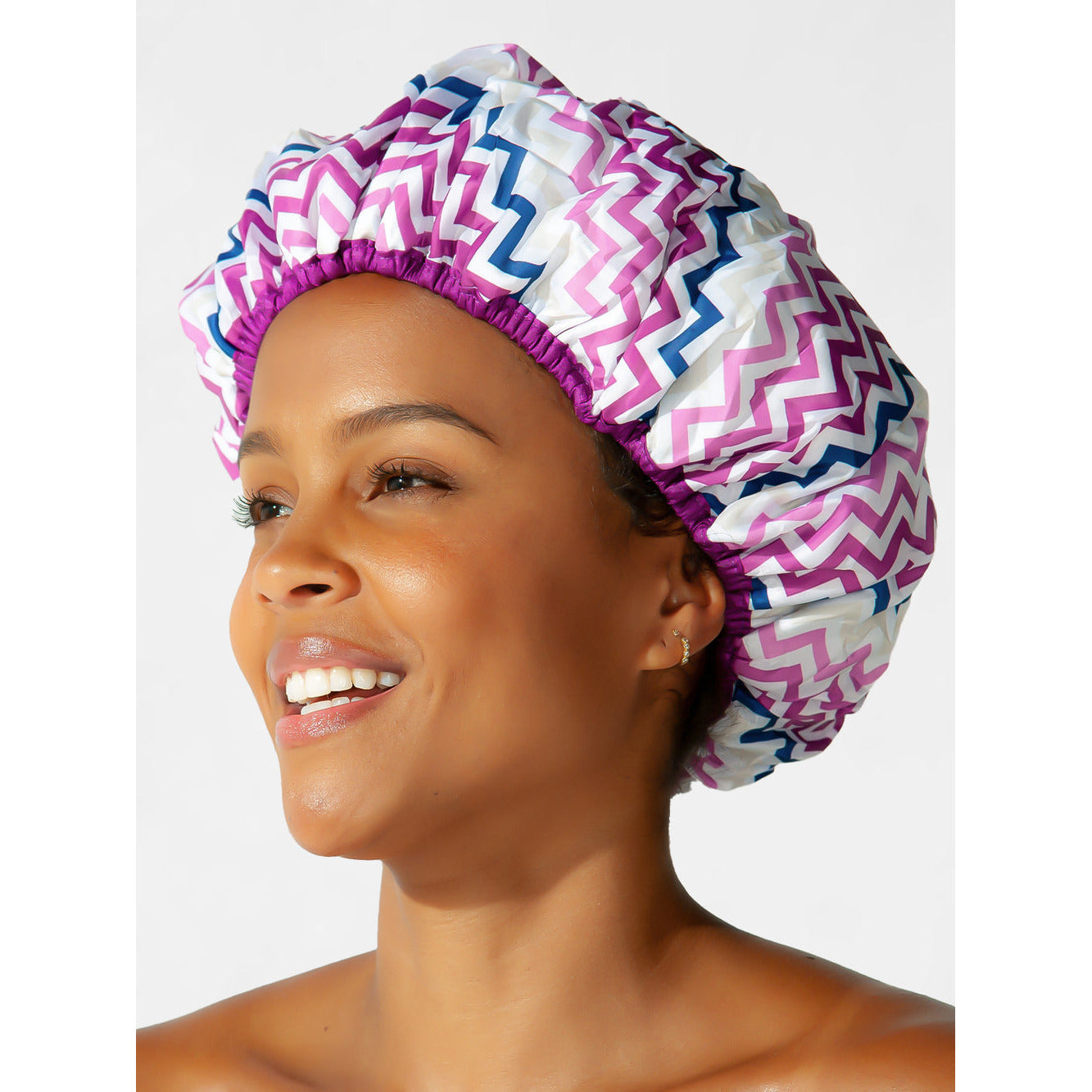 Betty Dain Chic Chevron Shower Cap (5275) Secondary image
