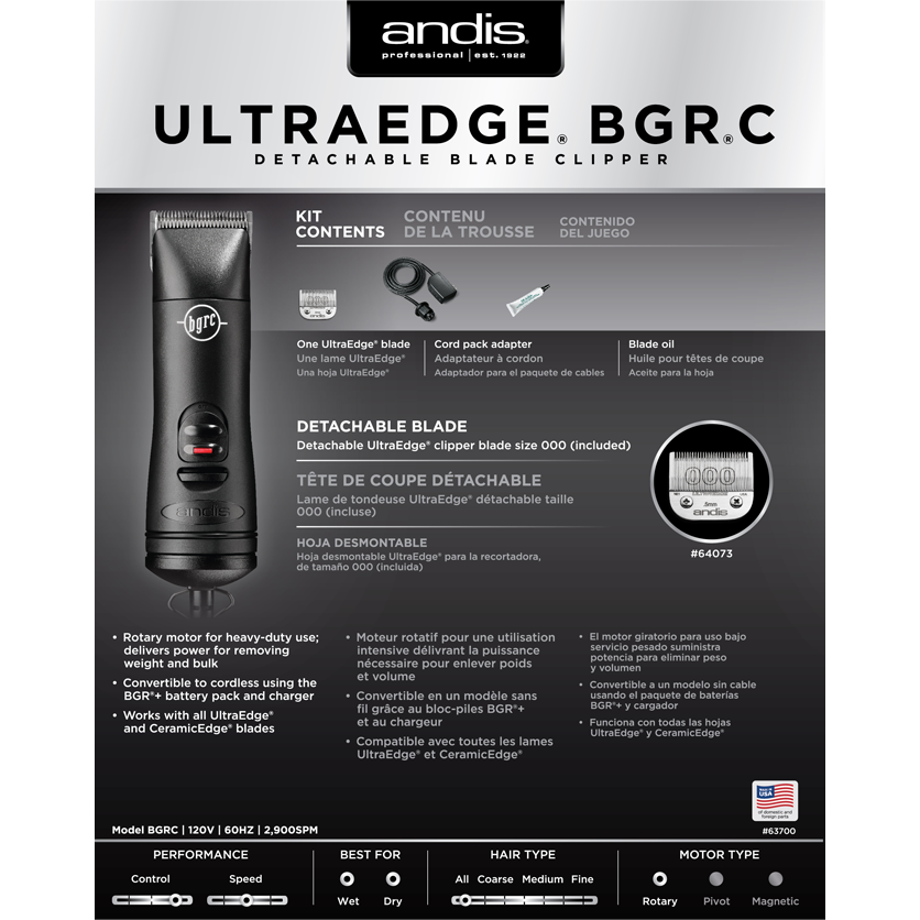 Andis BGRC UltraEdge Detachable Blade Clipper