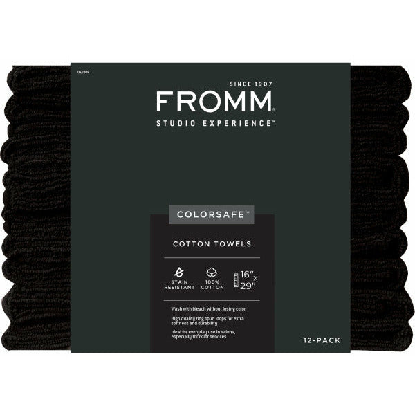 Fromm Colorsafe Towel - Black (12pk)