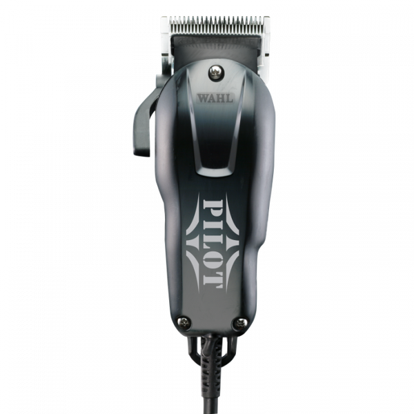 Wahl Pilot Clipper hair clipper with a black and gray color scheme, showing the front view with the brand name visible.
