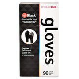 Product Club JetBlack Disposable Vinyl Gloves - Black (90pk)