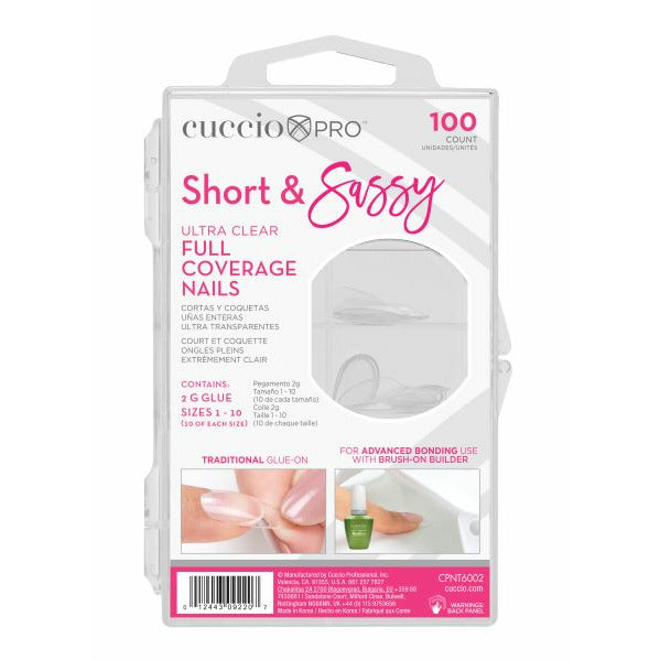 Cuccio Short & Sassy Ultra Clear Nail Tips 100pk Main image