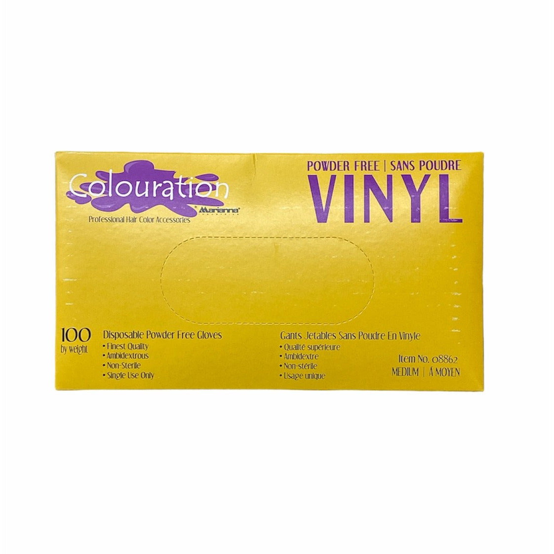 Colouration Powder Free Vinyl Gloves 100pk - Medium Main image