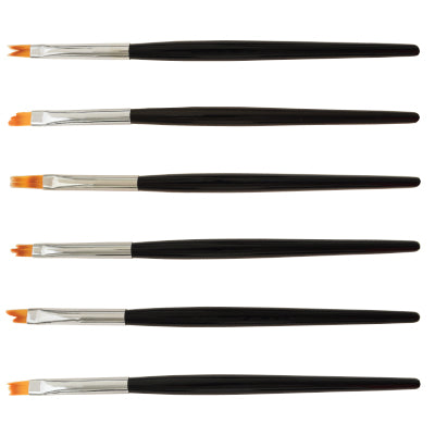 DL Pro 6pc Hand Cut Nail Art Brush Set (DL-C458)