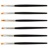 DL Pro 6pc Hand Cut Nail Art Brush Set (DL-C458)