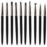 DL Pro 10pc Deluxe Nail Art Brush Set (DL-C486)