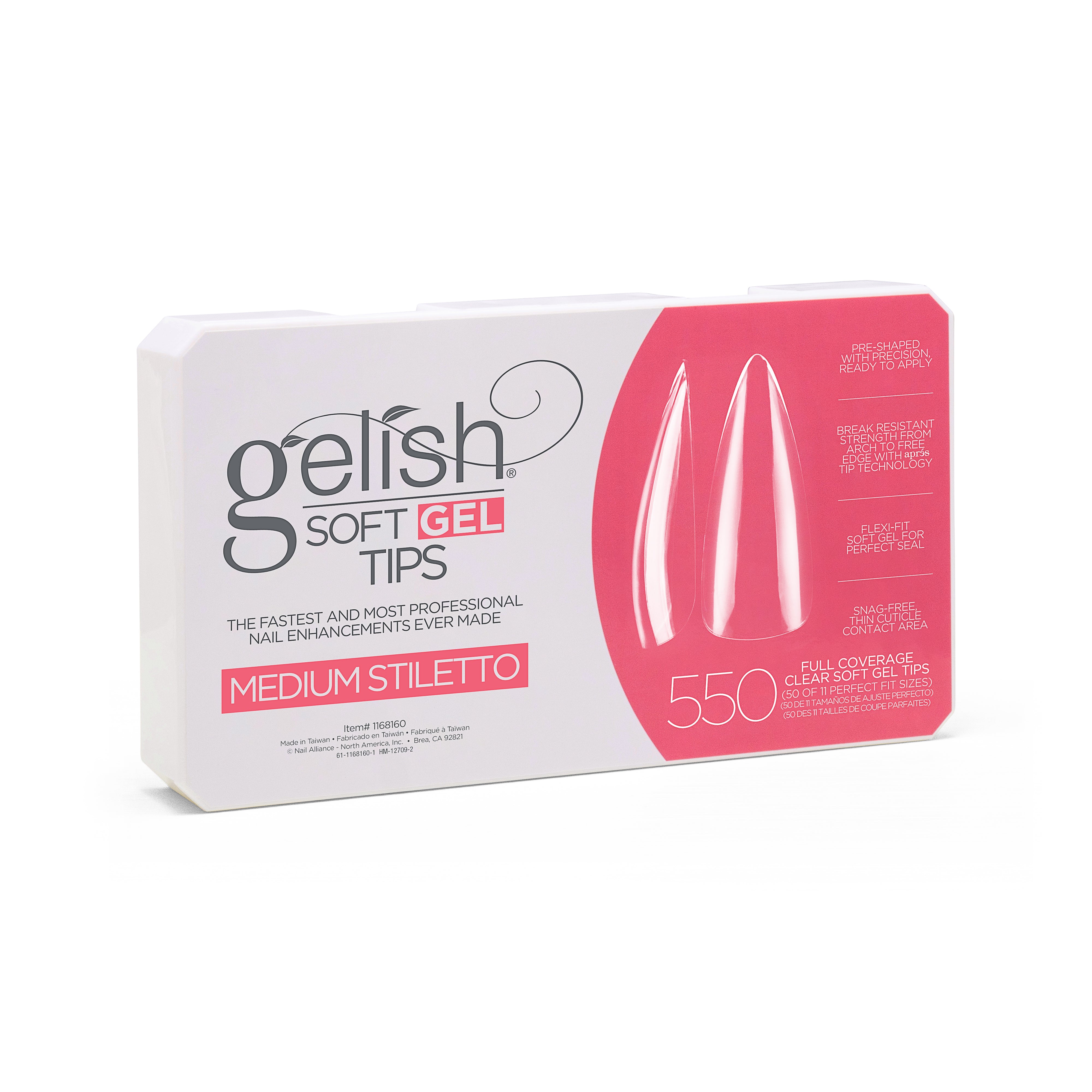 Gelish Soft Gel Tips - Medium Stiletto Main image