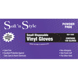 Soft N Style Clear Vinyl Gloves - 100pk Large