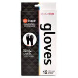 Product Club JetBlack Reusable Latex Gloves - Black (12pk)