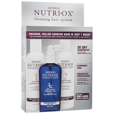 Nutri-Ox Extremely Thin Starter Kit - Chemically Treated (Shampoo/ Conditioner/ 3c)