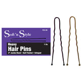 Soft n Style Heavy Hair Pins 3" Jumbo Black 1lb (P85-BK)