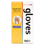 Product Club Disposable Vinyl Gloves - Clear (100pk)