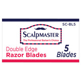 Scalpmaster Double Edge Stainless Steel Blades 5pk (SC-BL5)