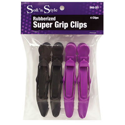 Soft n Style Rubberized Super Grip Clips - 4pk (SNS-201) Secondary image