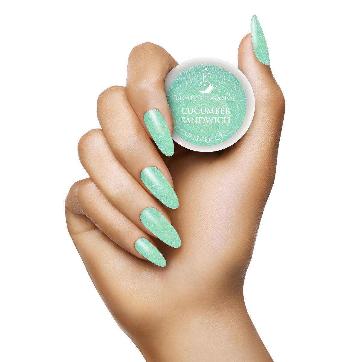 Light Elegance - Cucumber Sandwich Glitter Gel - 17ml Secondary image