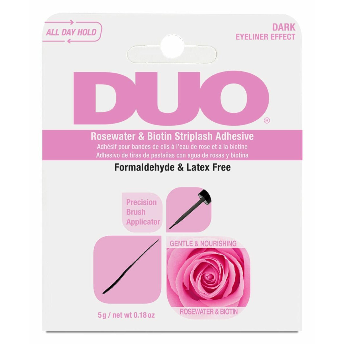 DUO Rosewater & Biotin Striplash Adhesive - Dark 5g/.18oz