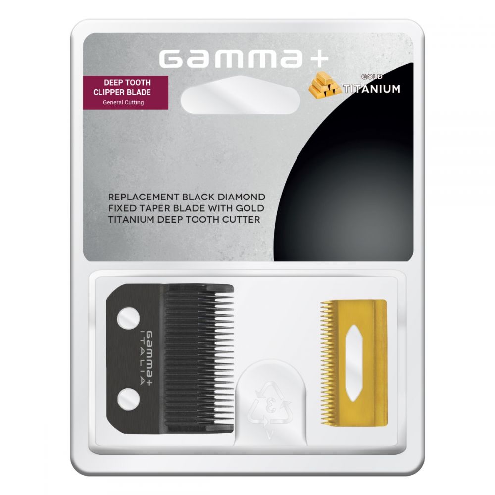 Gamma+ - Replacement Black Diamond Taper Blade/Gold Deep Tooth Cutter