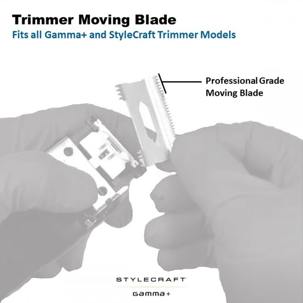 Gamma+ - Fixed Classic Blade/Deep Tooth Moving Trimmer Blade Set - Stainless Steel