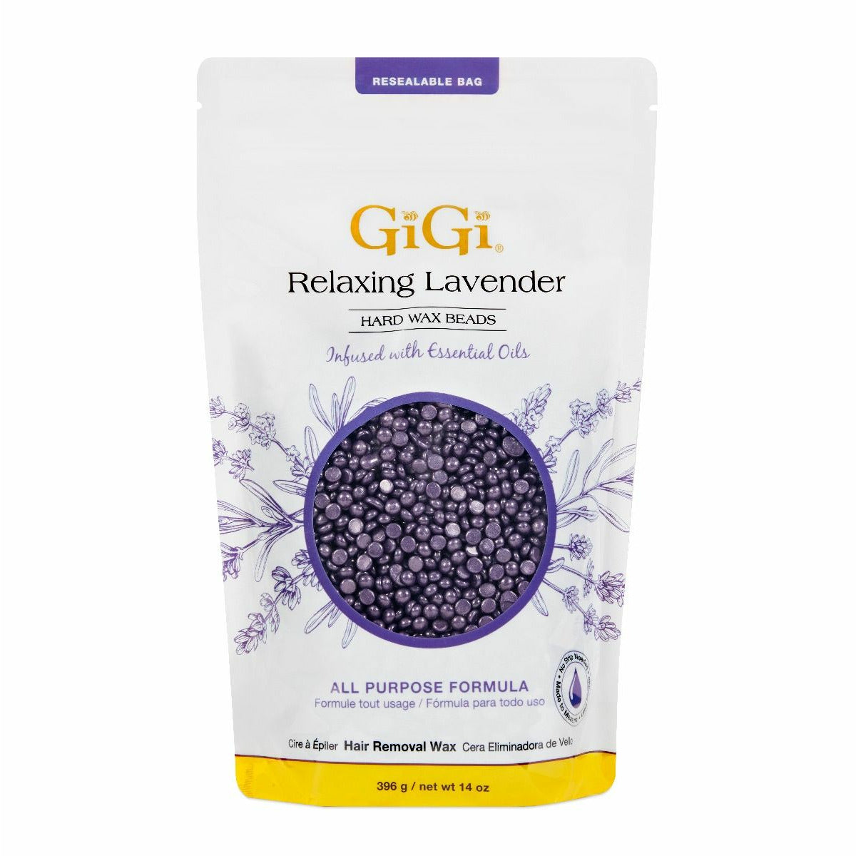 GiGi Relaxing Lavender Hard Wax Beads 14oz Main image