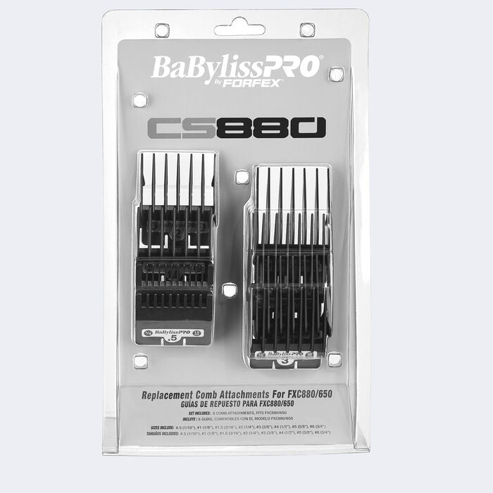 Babyliss Pro FXCS880 Replacement Comb Attachments 8pk - Black Secondary image