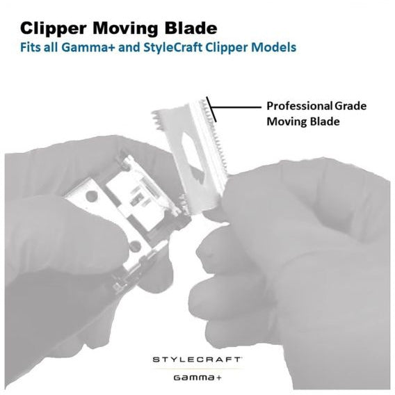 StyleCraft - Moving Slim Deep Clipper Blade - Stainless Steel Secondary image