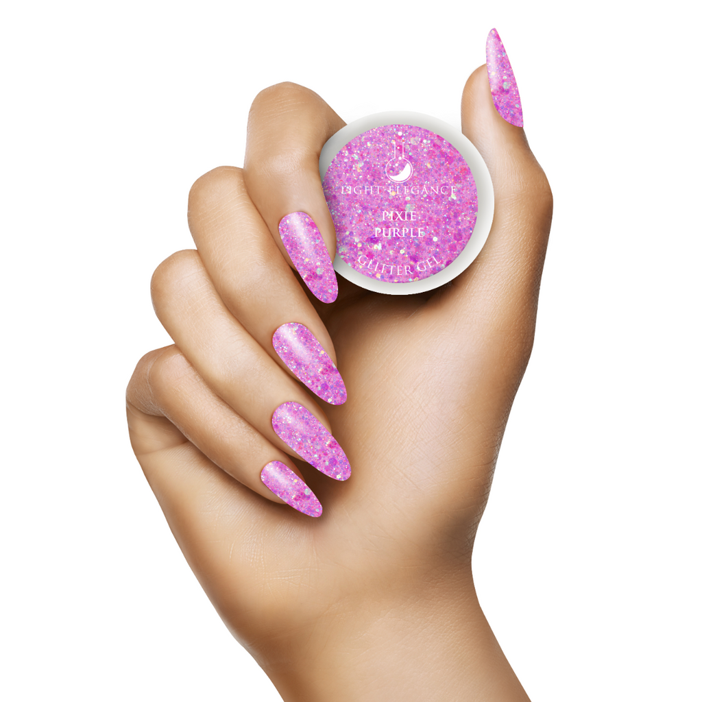 Light Elegance - Pixie Purple Glitter Gel - 17ml