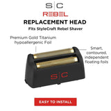 Stylecraft Rebel Gold Titanium Replacement Foil