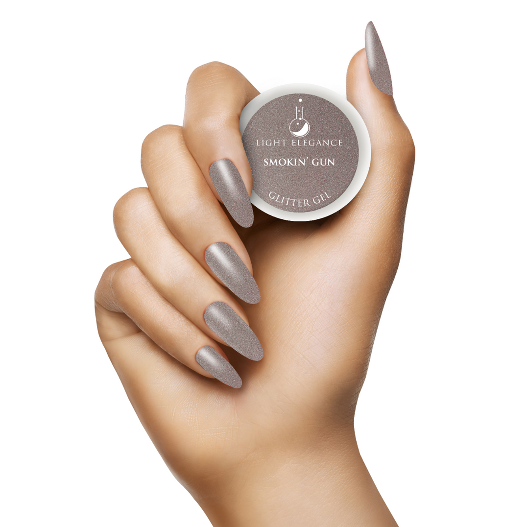 Light Elegance - Smokin' Gun Glitter Gel - 17ml Secondary image