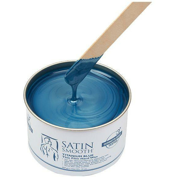 Satin Smooth Titanium Blue Thin Film Hard Wax 14oz