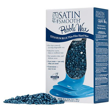 Satin Smooth Pebble Wax - Titanium Blue (35oz) Secondary image